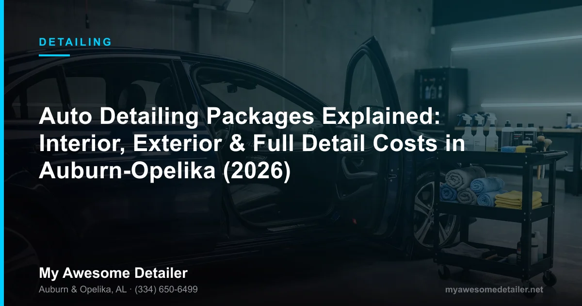Auto detailing packages explained — My Awesome Detailer, Opelika AL