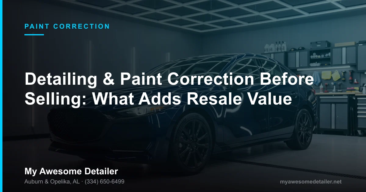 Detailing and paint correction before selling a car to add resale value, My Awesome Detailer, Opelika AL