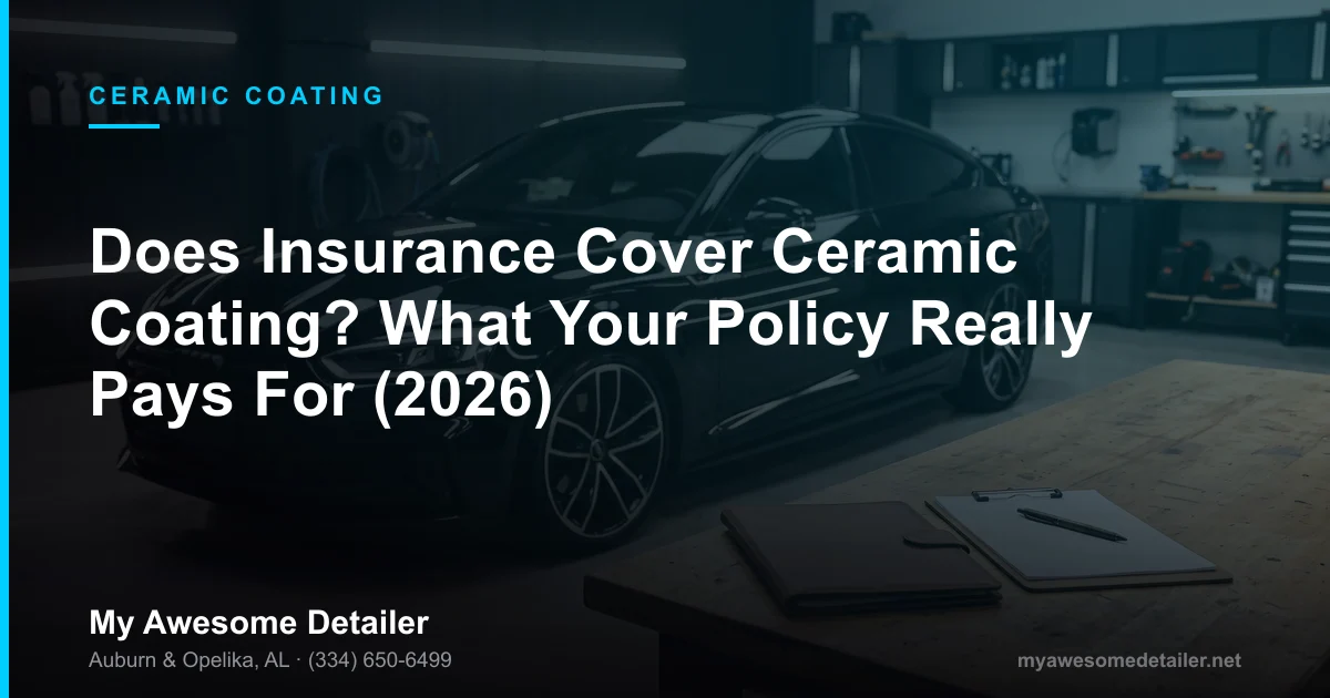 Does insurance cover ceramic coating — policy and warranty guide from My Awesome Detailer, Opelika AL
