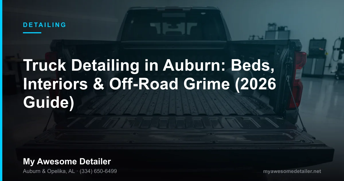 Truck detailing in Auburn: clean pickup truck bed and liner, My Awesome Detailer, Opelika AL