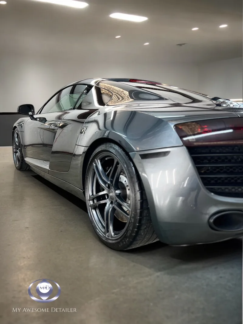 Audi R8 rear quarter PPF wrap