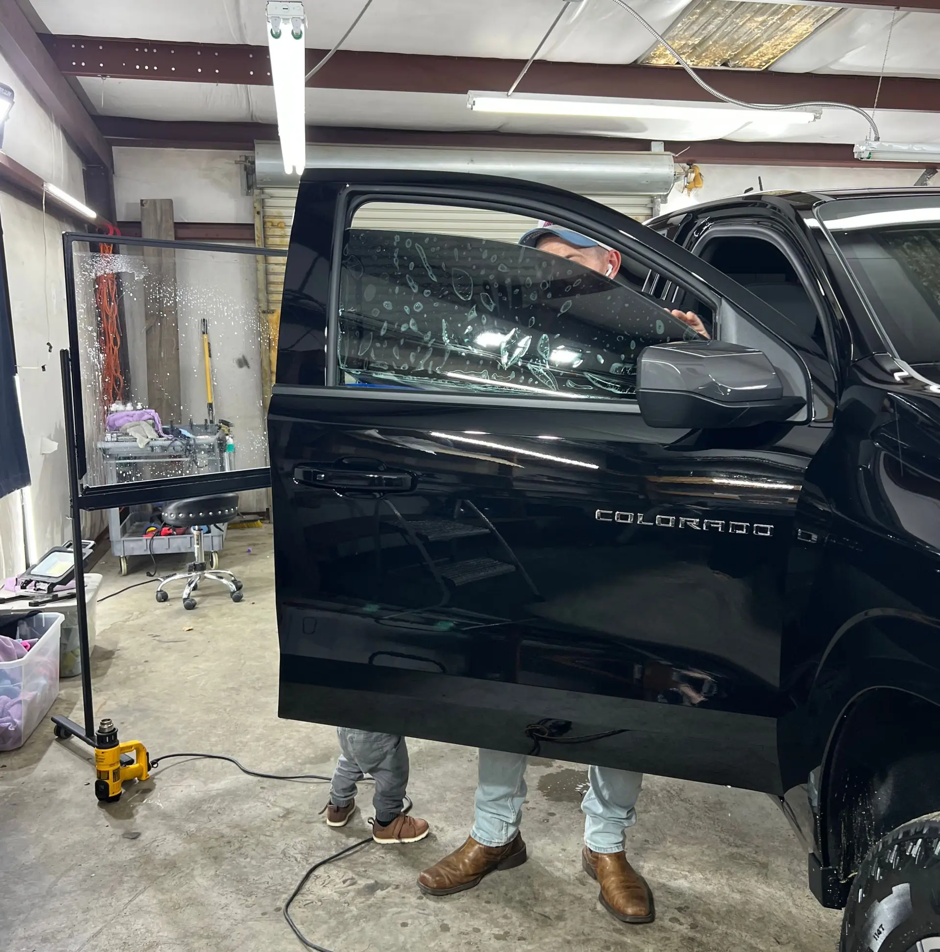 Chevy Colorado Z71 side window tint install