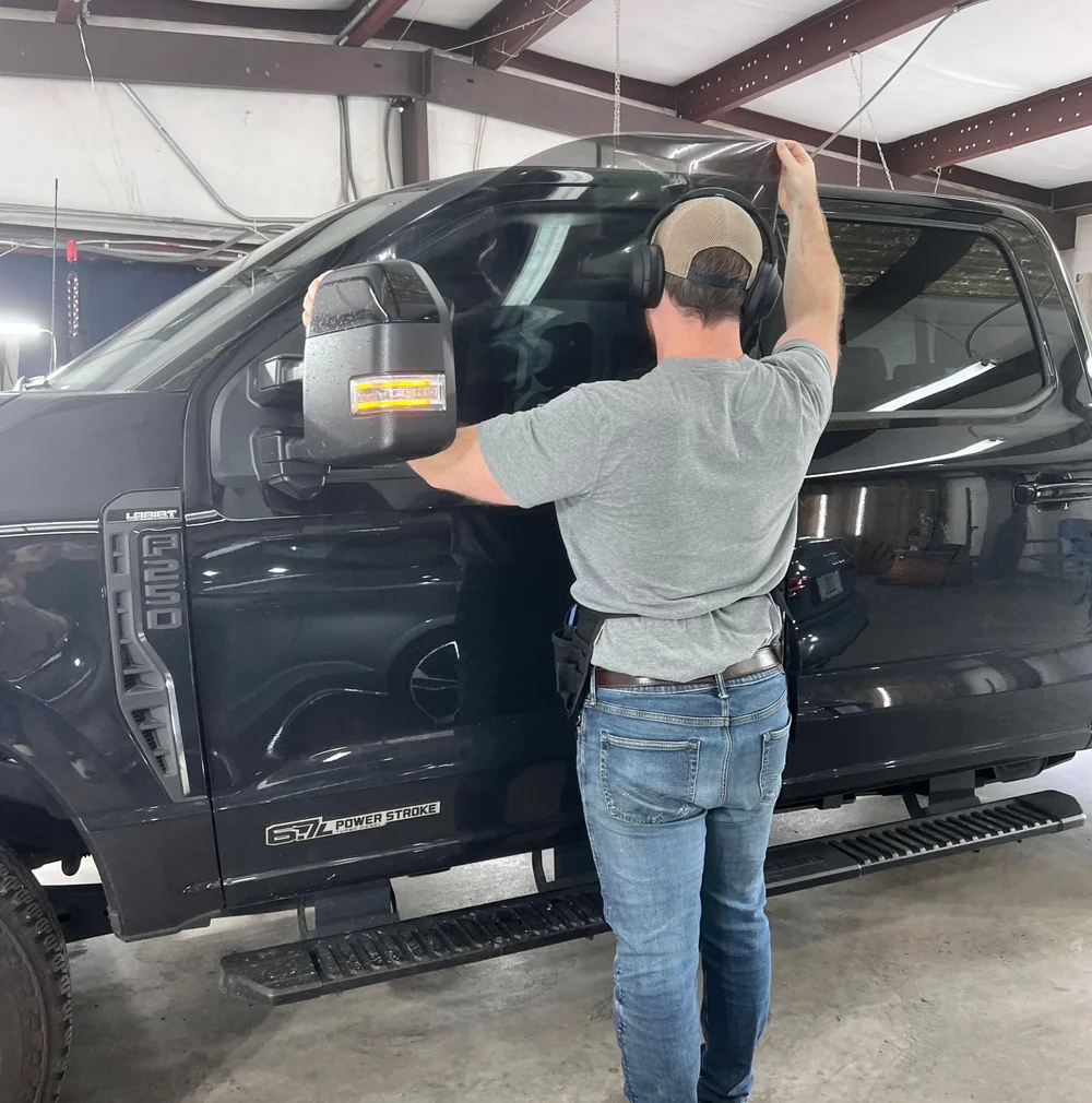 Ford F-250 Lariat side window tint install