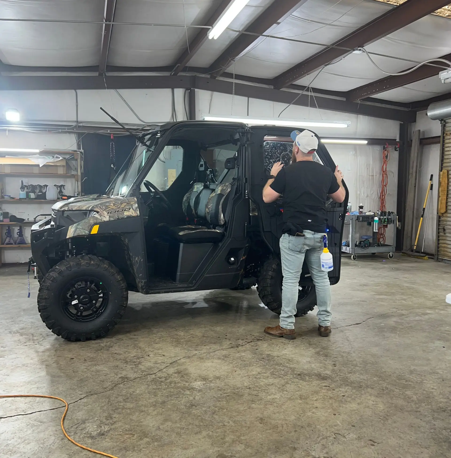 Polaris XP1000 UTV with tint install